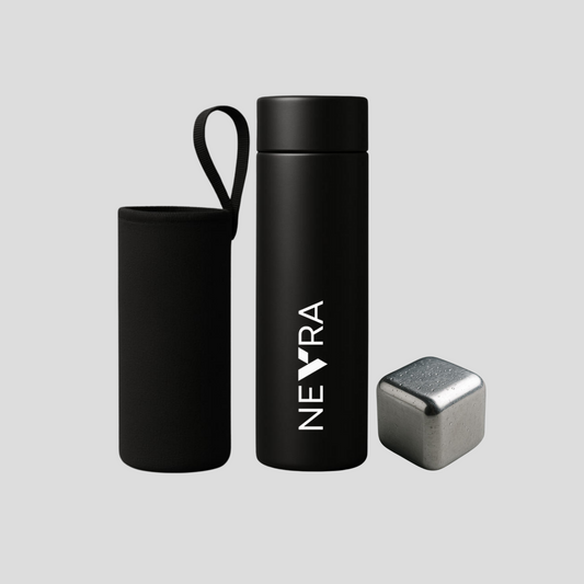 Borraccia termica intelligente da 500 ml, custodia in neoprene e set di cubetti di ghiaccio riutilizzabili - SCONTO DEL 30%