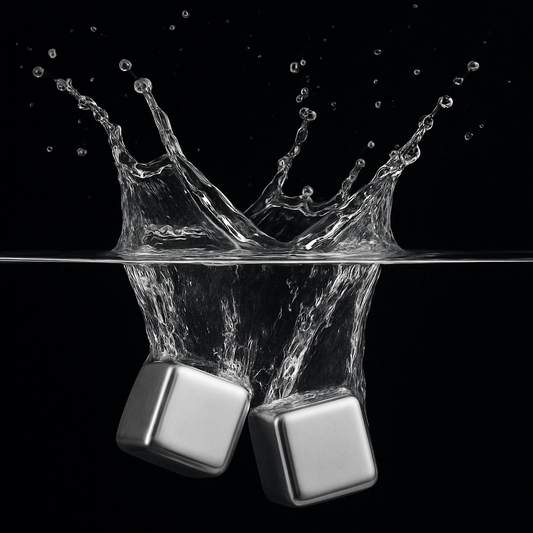 Cubetti di ghiaccio riutilizzabili in acciaio inossidabile